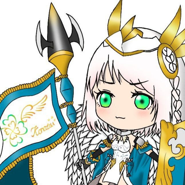 こなつ イラストをいただきました 大好きなグレイスです 右手の旗には 四葉とお名前と星3祈願入り さちゃんぬさん ありがとうございます ฅ ฅ ブラウンダスト 新しいプロフィール画像