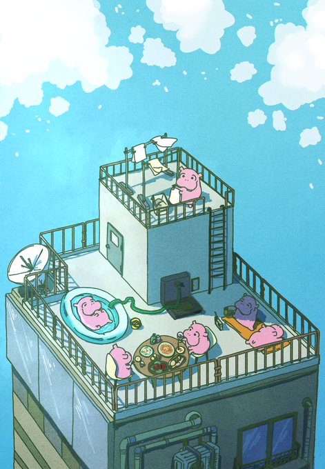 「balcony stairs」 illustration images(Latest)