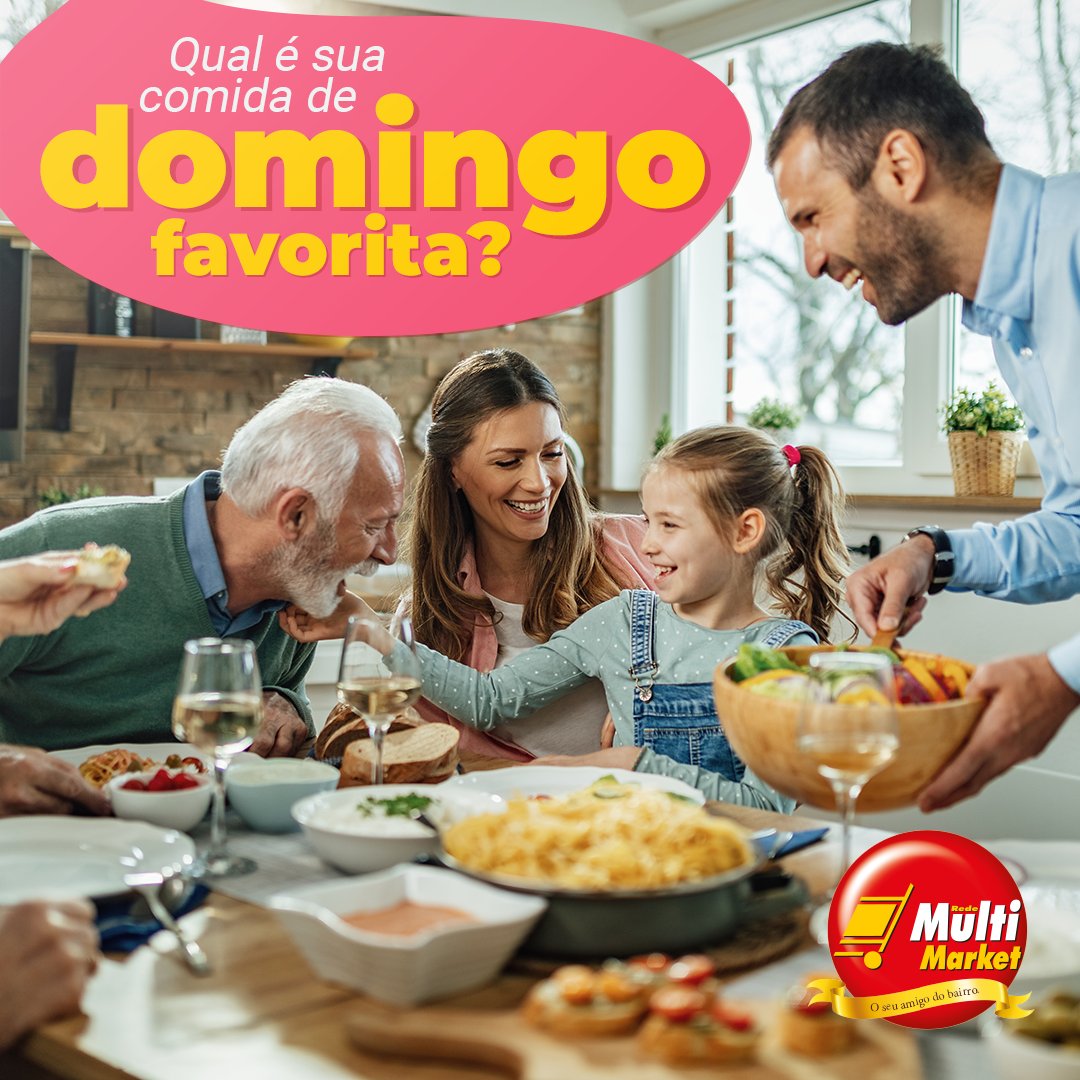Multimarket_RJ's tweet photo. Chega o domingão e a vontade de fazer aquela comida diferente aumenta, né? Por isso, o Multi quer saber: qual é sua comida de domingo favorita? Conta pra gente!

#multimarket #riodejaneiro #domingo https://t.co/AZIDfzGk3E