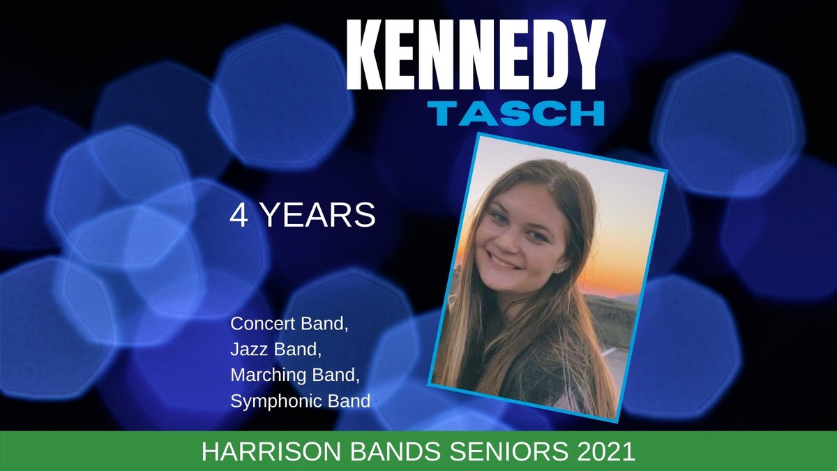 Thank you, Kennedy Tasch  and your extended family for four years as part of our Harrison Bands program and family. Best wishes for great success in the future. #AlwaysAHoya #HoyaStrong #MarchOn #HarrisonBands #HarrisonBandsAlumni