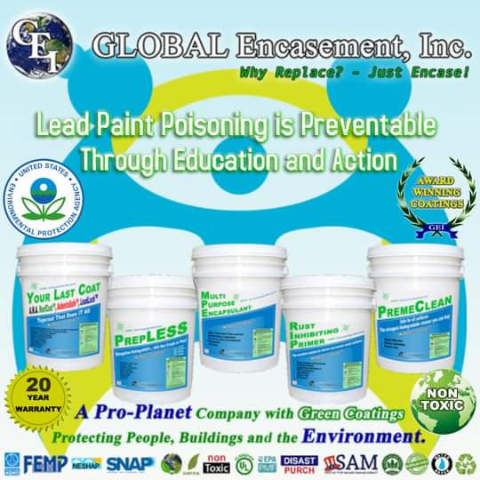 encasementguy's tweet photo. Why Not Safely Prevent #LeadPoisoning &amp; Reduce The Risk Of Lead In Your Space &amp; JUST ENCASE! #GreenCoatings #Protect #Children #Environment #LeadBasedPaint #EncasementGuy #WhyReplace Protect Your Place! Learn More &amp; Contact Us: https://t.co/ZqvjfDWylX https://t.co/pGhzO6Ljn5