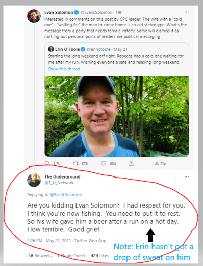 calmecam's tweet photo. #CPCTwitter lost its mind when this photo of "#PMSelfie" and his wife appeared. 

But allow #CdnMedia to muse aloud even ONCE in 8 years about "#LOOSelfie's" image can and the snowmen who call us "snowflakes" melt into puddles.

They dish it, but can't eat it.

#CdnPoli https://t.co/nmbr6YF0v9