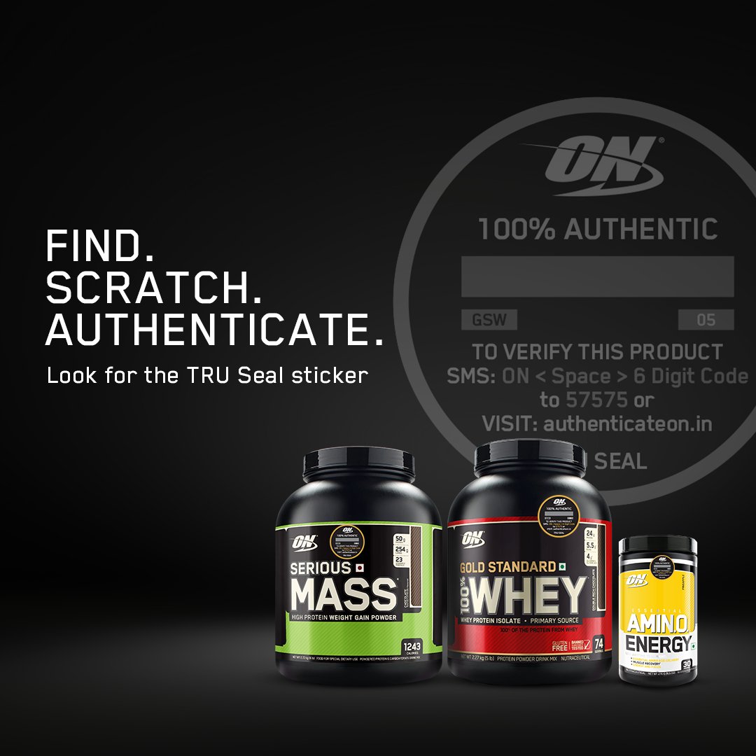 Your Optimum Nutrition tub comes with a TRU Seal sticker of authentication. Simply scratch it, reveal the 6-digit code, and verify it online! 
Link: https://t.co/NlaFi8ooBl
#Authenticity #TRUSeal #OptimumNutritionIN #ON https://t.co/l7QlnxrrhP