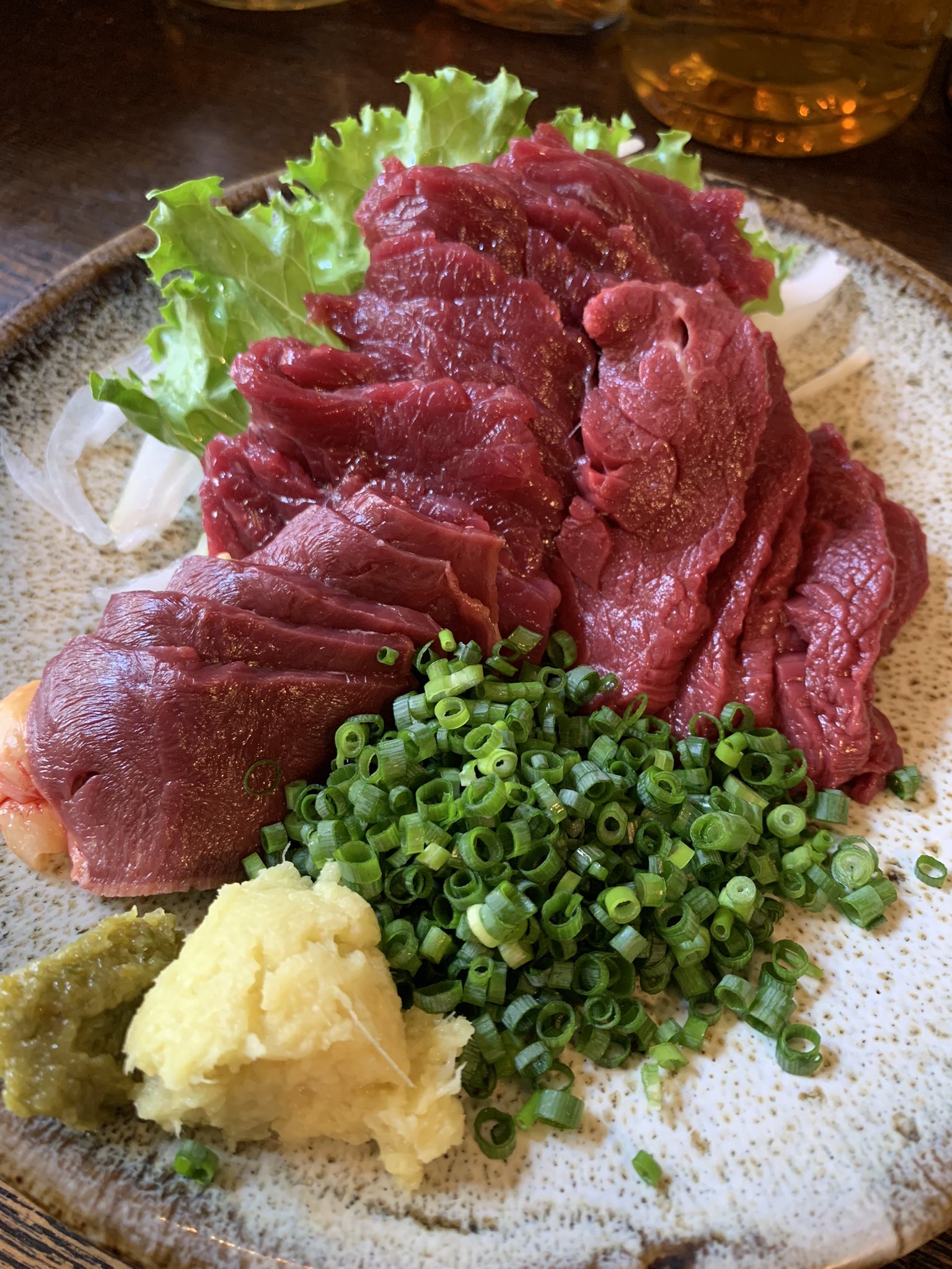 KyotaEatsJapan on Twitter "Very fresh horse meat for lunch🐴 