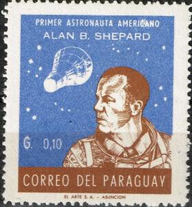 May 5, 1961 - Navy Commander Alan Bartlett Shepard Jr. is launched into space aboard the Freedom 7 space capsule, becoming the first American astronaut to travel into space.  #stamps #philately #worldwide