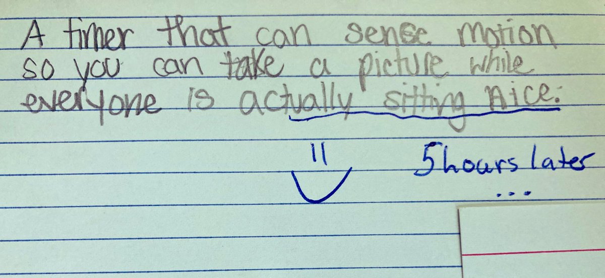 PingelMichael's tweet photo. I asked students to write a prediction concerning future technology development and on photography equipment a student wrote... so I wrote... #toofunny #teacherlife #edhumor #itcouldhappen https://t.co/Xhddwu8li8