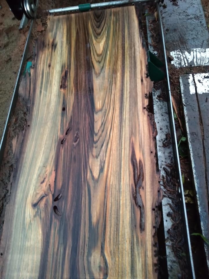 Nice surprise inside this log!

#hm122 #sawmill #figuredwood #lumber #slab #woodlandmills #logstolumber #woodworking