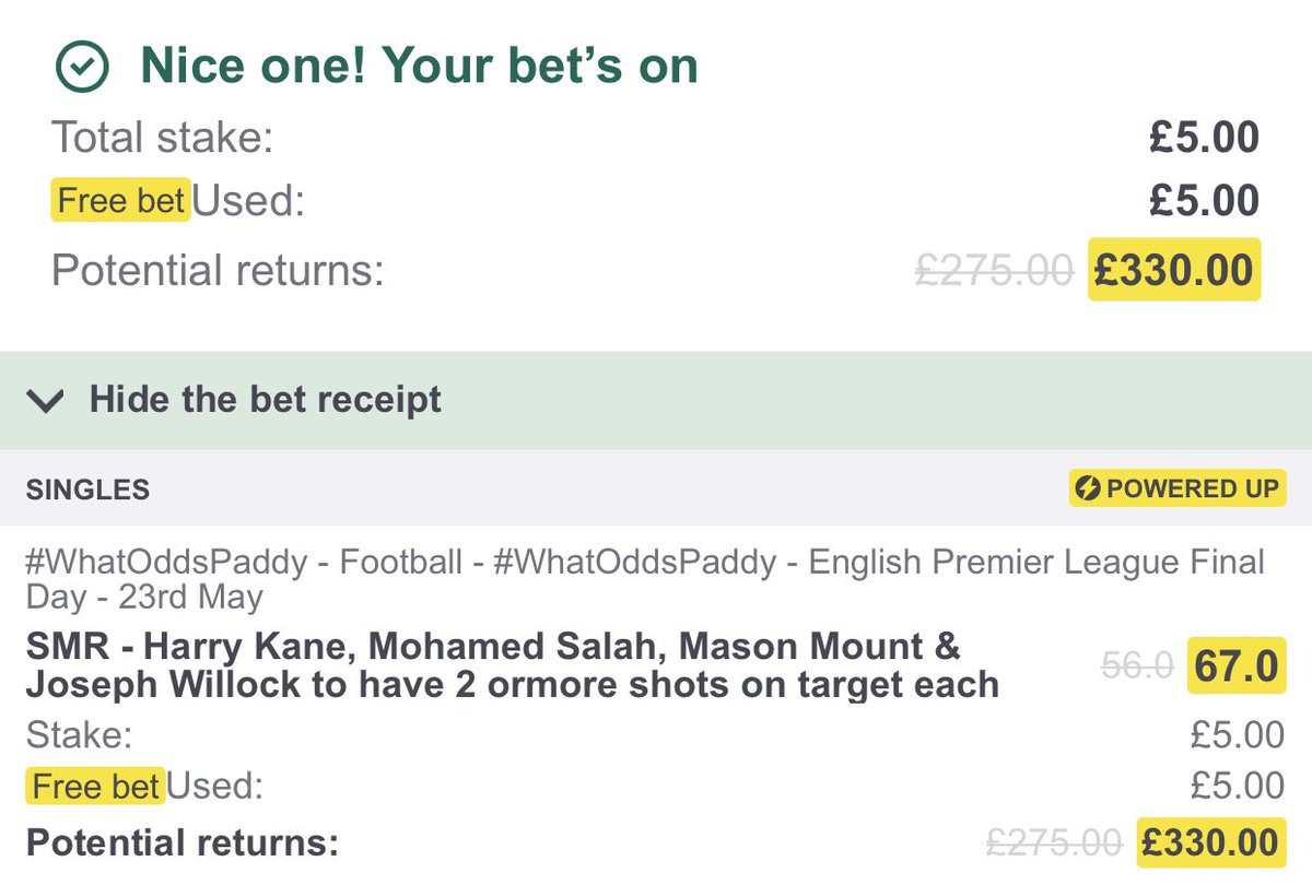 AndyRobsonTips's tweet photo. 💭 Anyone else think this shots quad is a decent price? 

I’ve just put my remaining £5 free bet from yesterday on it. Here is a link for anyone wanting one: https://t.co/vR3ARBAGUI

18+ Ad, gamble responsibly. https://t.co/Q9Bp3eyMsx