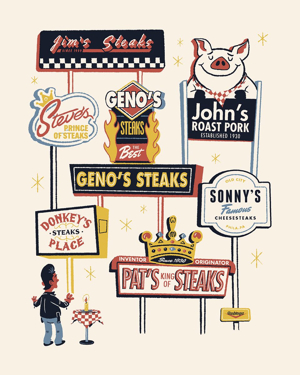 hasUnow's tweet photo. Cheese Steaks
Am I right? So damn good. Who's your favorite? Did I include yours? Are you "Whiz With" or are you "Whiz Without"? I personally like Jim's the most.
Dig this print? Grab one here: https://t.co/JUjwoIJj0H
#cheesesteaks #philly #whizwith #whizwithout https://t.co/ujENyw5UCN