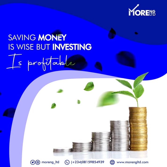 Moreng_ltd's tweet photo. Saving money is wise but investing is profitable https://t.co/IgNXC4mynY