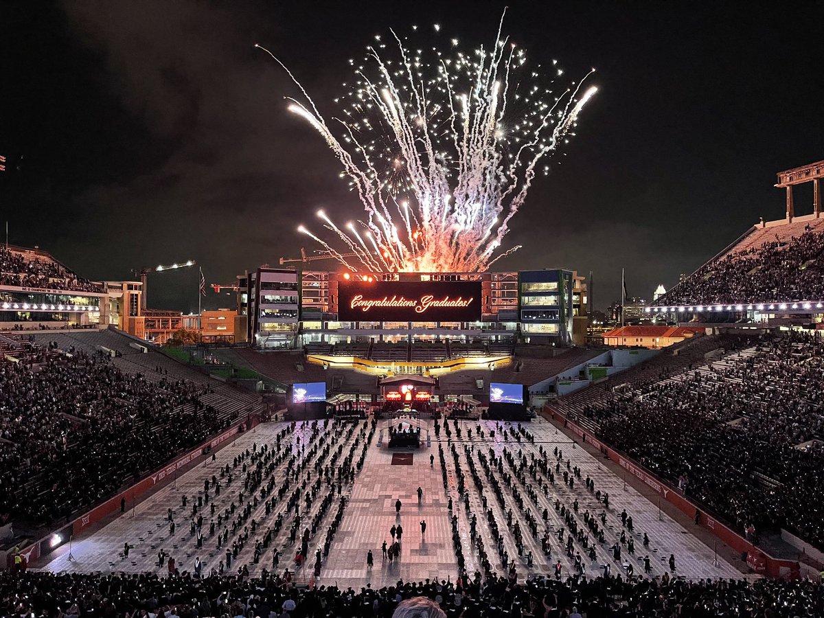 Last night I had the privilege of speaking at <a href="/UTAustin/">UT Austin</a> commencement, as my son graduated. My message: Be bold. Don’t be in the business of playing it safe. Be in the business of creating possibilities for greatness. Use technology to heal not to harm. Embrace life!  Hook’em!