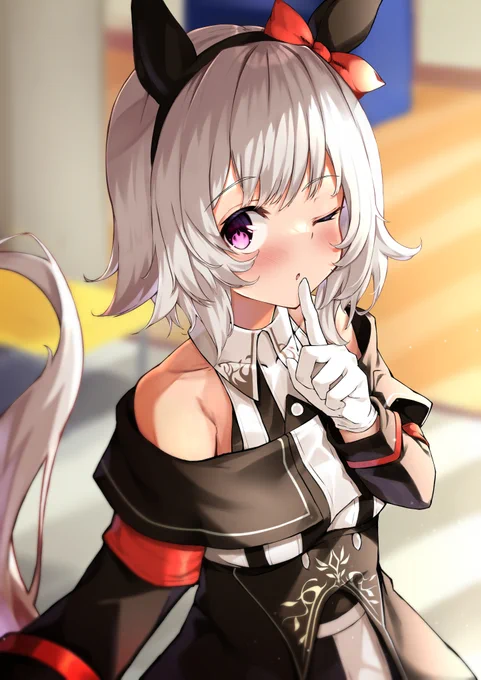 秘密だよ、、お兄ちゃんっ♪
#ウマ娘 