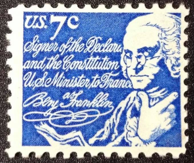May 23, 1785 - Benjamin Franklin announces his invention of bifocals.  #stamps #philately #worldwide