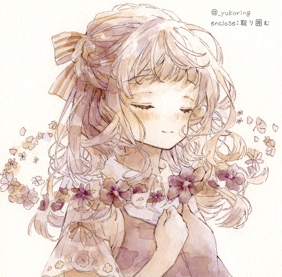 ボールペンと水彩2色 Illustration 透明水彩 優子鈴 ゆこりん のイラスト ボールペンと水彩2色 Illustration 透明水彩 優子鈴 ゆこりん のイラスト