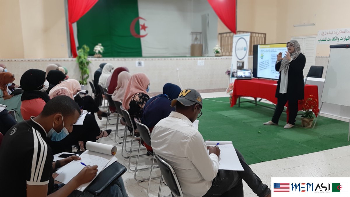DjazairUP's tweet photo. As part of the DjazairUP program, a business plan training was organized for the benefit of project leaders. 
The training was provided by Mrs. Basma HAMROUNI.
@USMEPI #ASI #DjazairUP https://t.co/Z47tTDTA3y