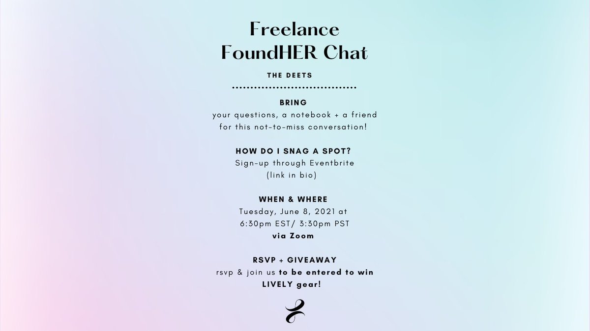 Join me + Elissa of style-wire.com on June 8th for a Q &amp; A hosted by <a href="/Wearlively/">LIVELY</a> and bring your questions (or drop them in the comments below) so we can answer them live! 

More details here: eventbrite.com/e/freelance-fo… #livinglively #freelancer #vanessainboston
