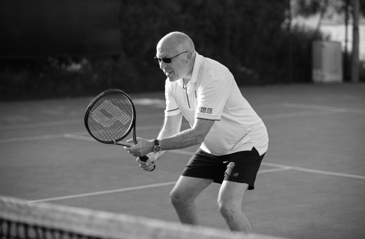 Mr B ready for some social tennis! 🎾