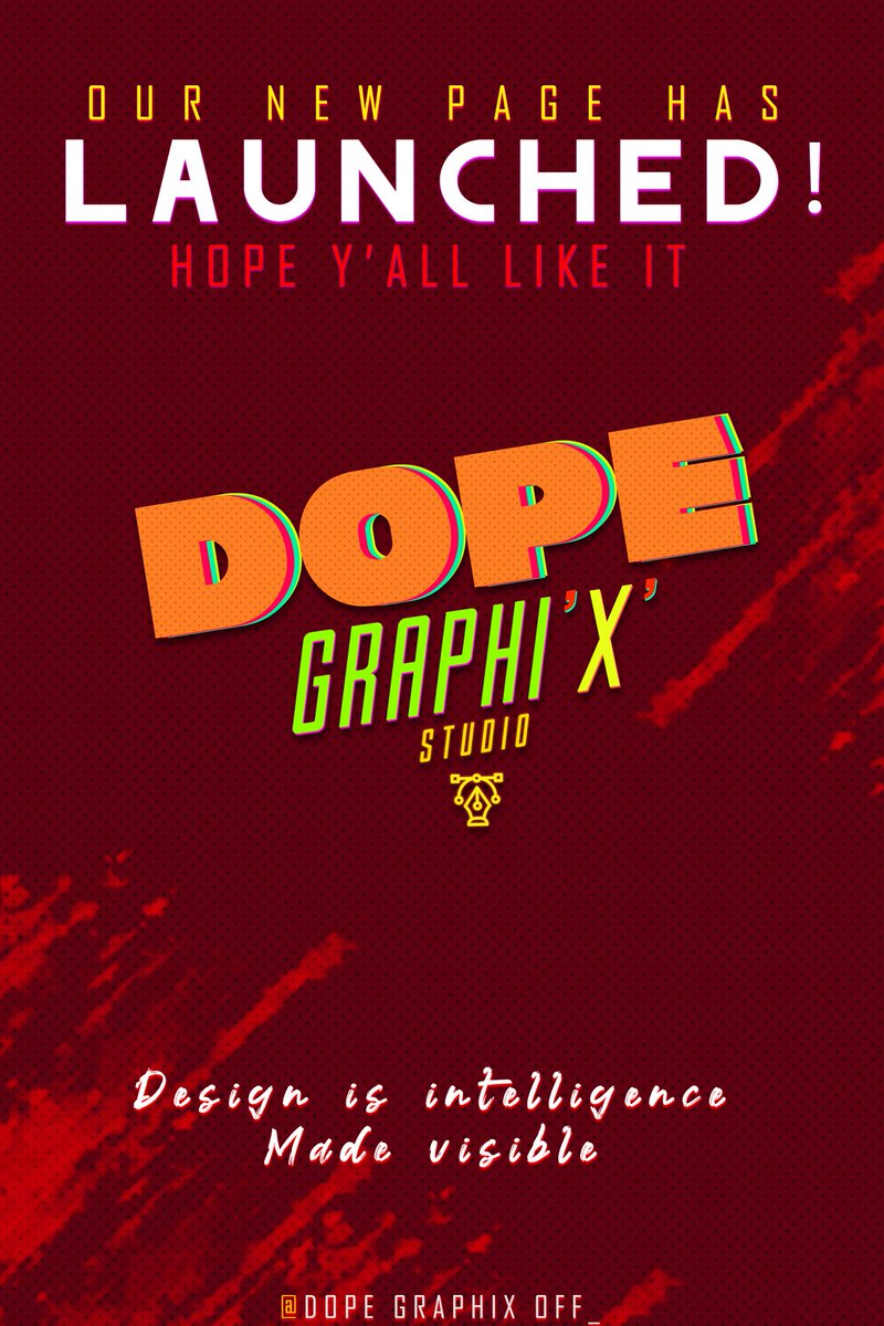DopeGraphixOff_'s tweet image. Finally Our New Page Has been LAUNCHED! ⚡
  💉&quot; #DopeGraphixStudio &quot;💉

Hope Y&apos;all Like it.
Need your love and Support ❤
We will give the Best Designs. 

Follow @DopeGraphixOff_