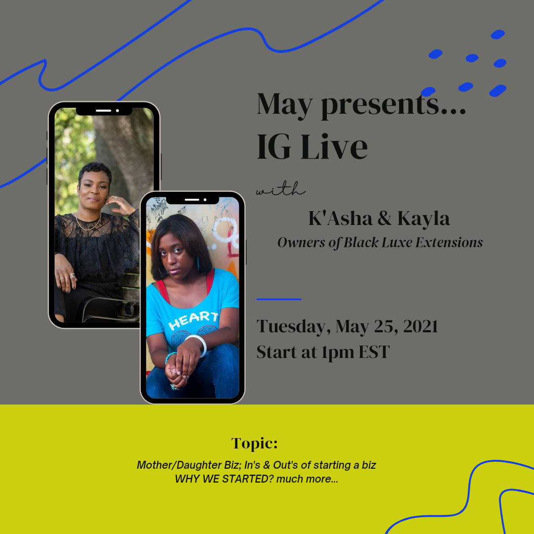 kvisionsalon's tweet photo. This last IG LIVE PRESENTS is a truly special one. My daughter and I will be talking candidly about our journey as business partners, some of the trials we faced on this journey and WHY we decided to take this journey.

I will also be asking Kayla a few questions as well. 😊

K https://t.co/8wyncPiwoB