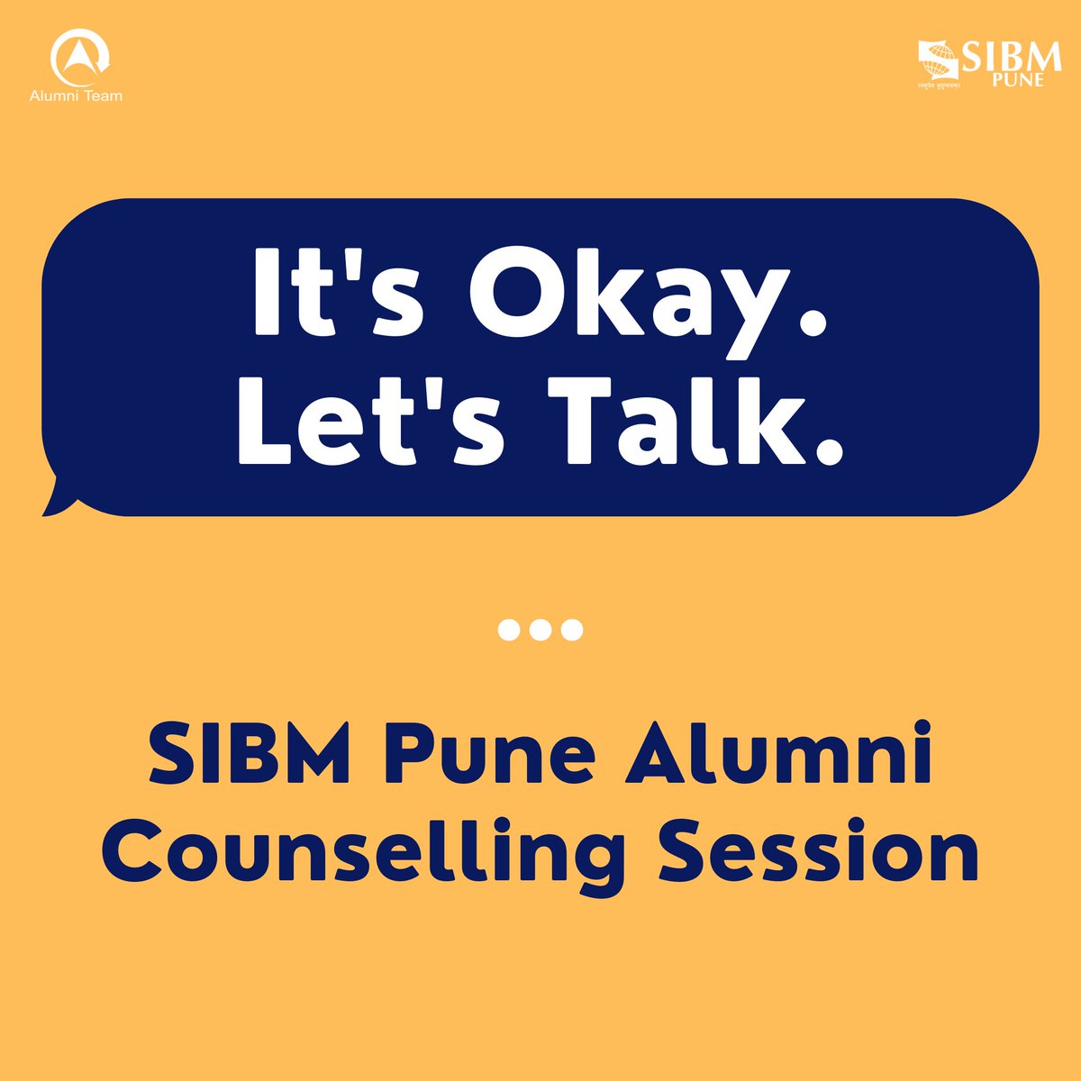 SIBMPune_Alumni's tweet photo. Hello Alumni,
The COVID-19 Counselling Session is an initiative of the @SIBMPune #AlumniTeam to provide effective crisis counselling for emotional support and to develop coping strategies to deal with the stressful times. 

To join us please fill the form: https://t.co/RawacQDAqw https://t.co/o3qbf3ByIg