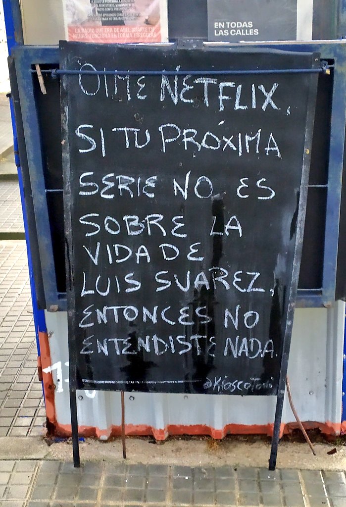 KioscoToni's tweet photo. Media pila @netflix!!!
Que te falta, el título? 
Te tiramos algunos:
"El Señor de Las Ligas", "Gambito de Suárez", "2021 Odisea de Suárez"...
sigan ustedes gurisada. https://t.co/lwBKfe8xWH