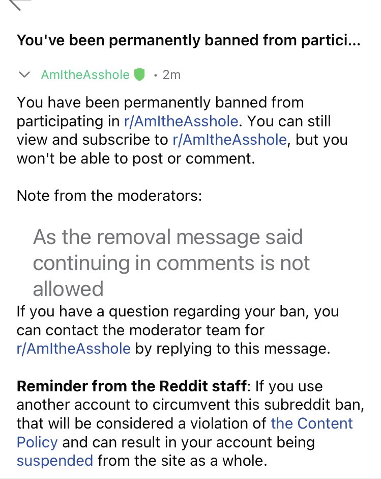 TamedCreeper's tweet photo. LMFAOOOO I’m done with redit it’s so strict like a permanent ban, wow . Who am I hurting. I’ve been an the app for a year now and I have 0 pleasant experiences to show for it no hate tho. @reddit https://t.co/s6EqTRJG7W