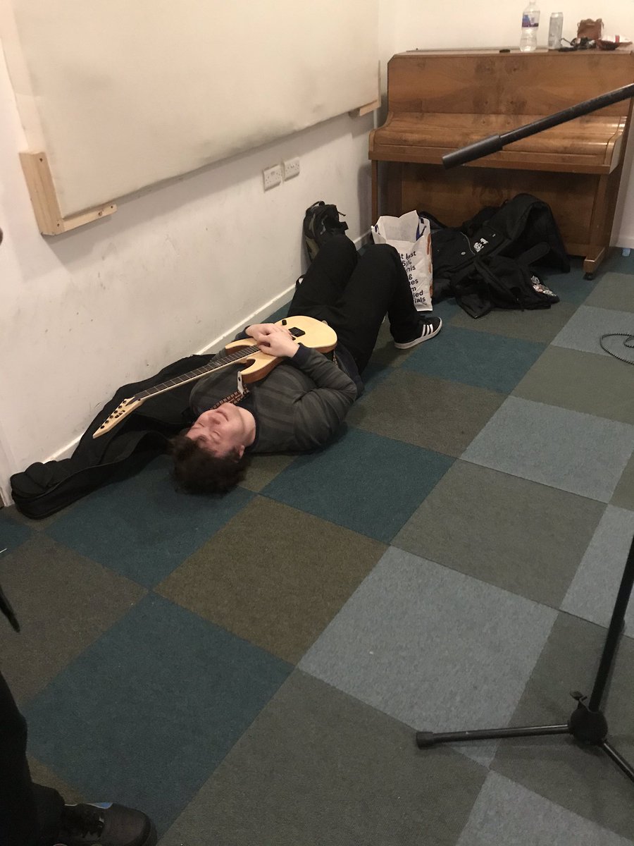 Ourkidband's tweet photo. Hard at work, or hardly working? https://t.co/stIDIjNaHD