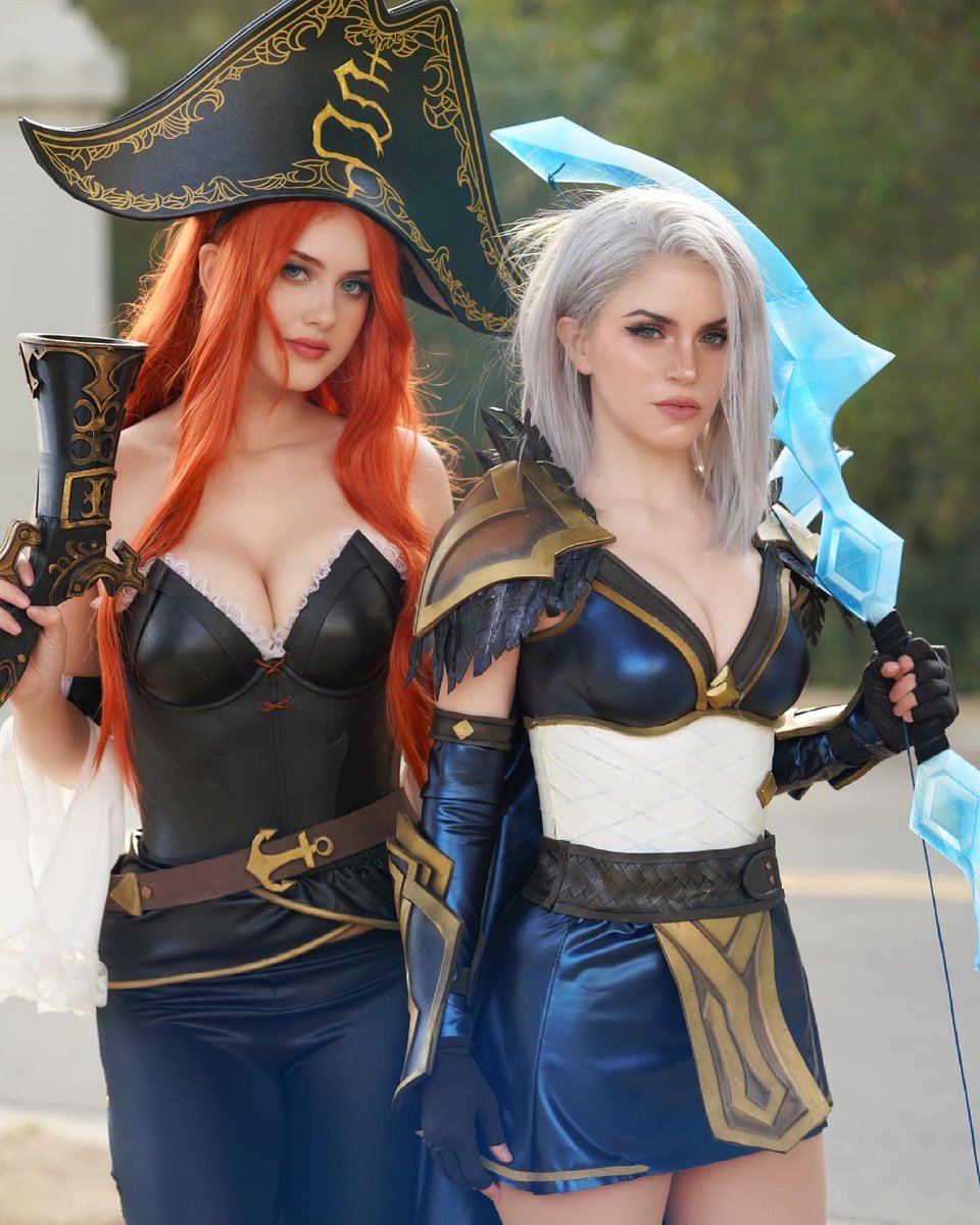 cosplay_heart's tweet photo. Just a coupla gals from Wild Rift ⚔️ thank you so much to the lovely @CandylionCos for the League of Legends collab! ❤️❤️❤️

📸 set by @GeekStrongTV 

#wildrift #leagueoflegends #lol #ashe #missfortune #riotgames #cosplay #worbla #foam https://t.co/dPWyjN9zsu