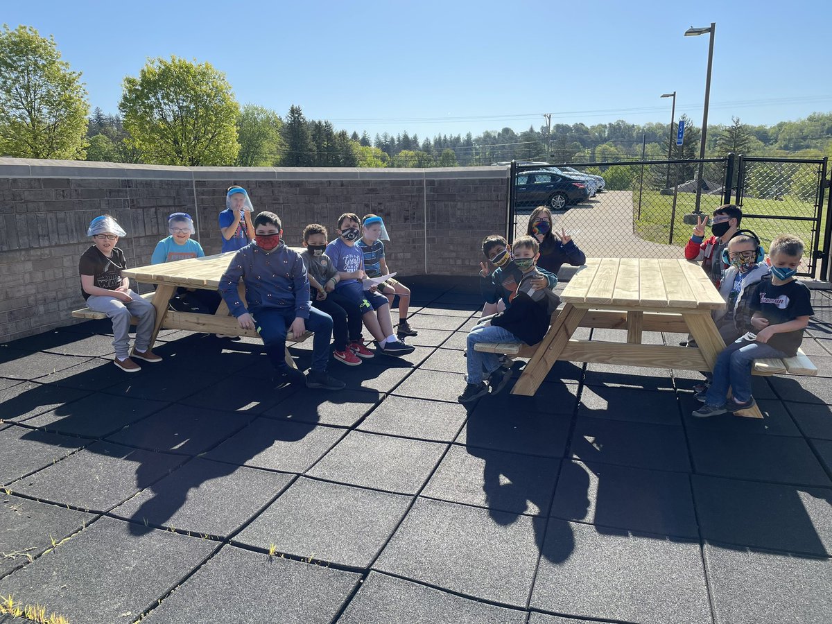 Sending a huge THANK YOU to the high school Agriculture Construction class for our awesome tables for the courtyard!!!