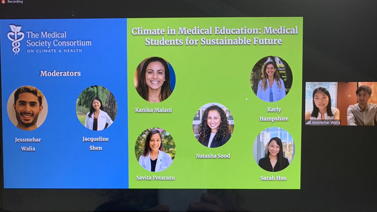 BrockmanMD's tweet photo. Enjoying this panel on student views regarding climate issues in medical education. #climatehealth2021 https://t.co/9ePqGHvUF6