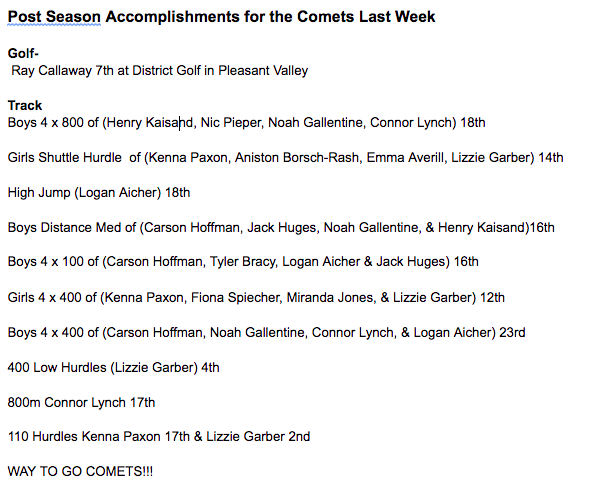 BCLUW HS Activities tweet media