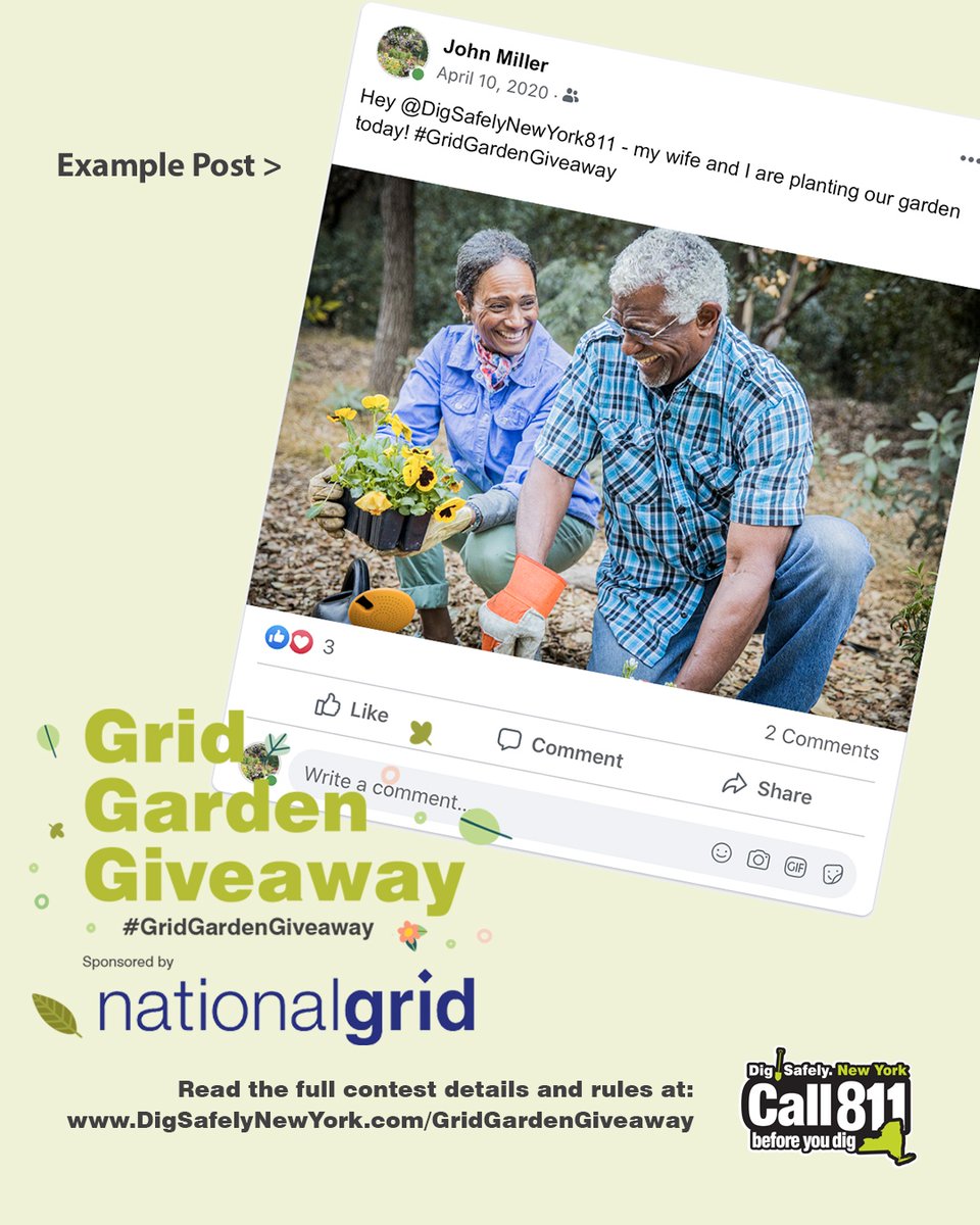 In need of new gardening décor?! Enter for your chance to win a basket sponsored by <a href="/nationalgridus/">National Grid US</a>. Just follow the steps below and you’re in! For full contest rules, visit digsafelynewyork.com/gridgardengive…