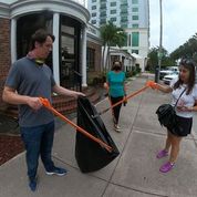 CityCoralGables's tweet photo. Last week the @gableschamber @ShopCoralGables and @CGCF took to the streets to collect litter. 14 volunteers, 69 lbs., and 354 cigarette buds were collected. Participate in your own #solocleanup this Great American Cleanup season! Learn More: https://t.co/QboxsI7N76 https://t.co/attyDKzvDo