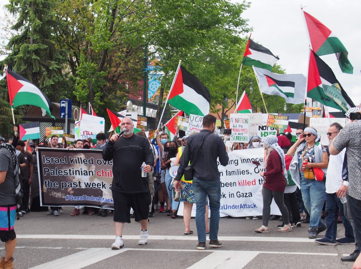 Huge Minneapolis march for Palestine. (Kim Defranco)