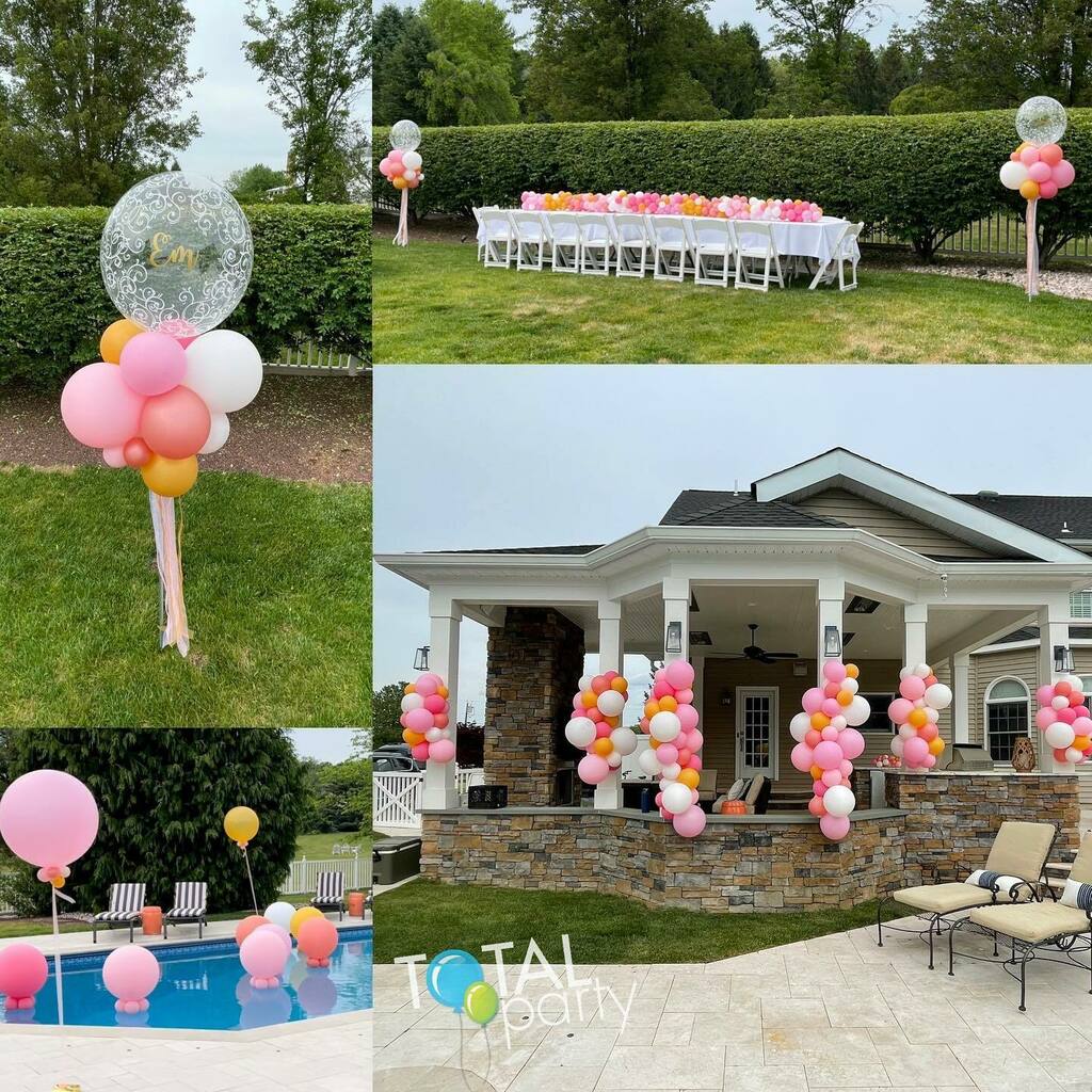 TotalParty's tweet photo. A fabulous Sweet 16 for such a sweet girl! Loved everything about this. #sweet16balloons #balloonsoutside #balloonsinthepool #poolballoons #rosegoldballoons #pinkballoons #balloonseastbrunswick #cranburyballoons #organicballoons #balloonsnear #balloonsb… https://t.co/SqMRYitGPB https://t.co/N8RKUIRH6G