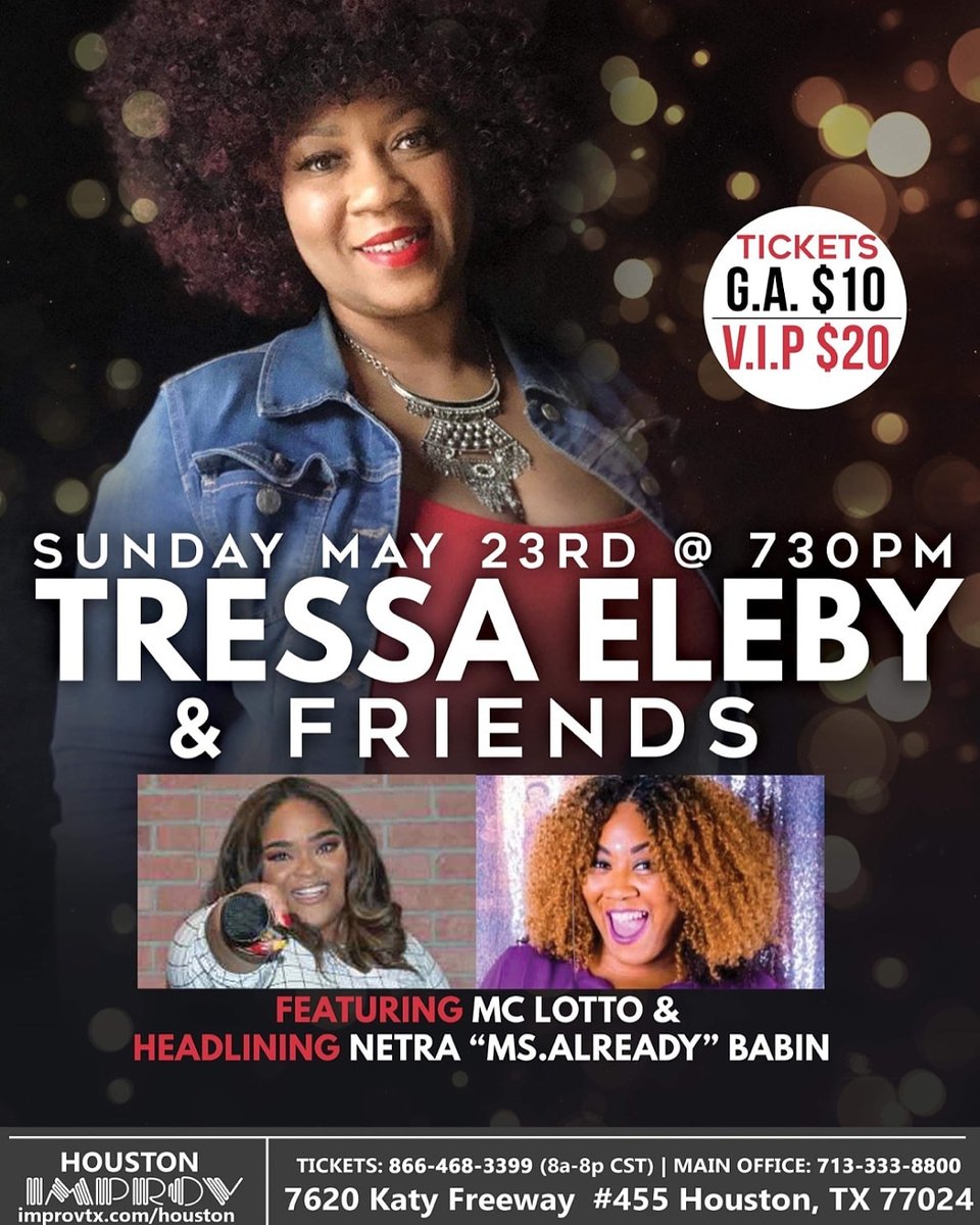 iammsalready's tweet photo. Houston come check me out at the Houston Improv tonight!! Tickets available at  @ImprovHouston 

Sunday night laughs 
Hosted by @OWNTV @ComedianTressa #ReadyToLove S4 https://t.co/Qw63GkoS5V