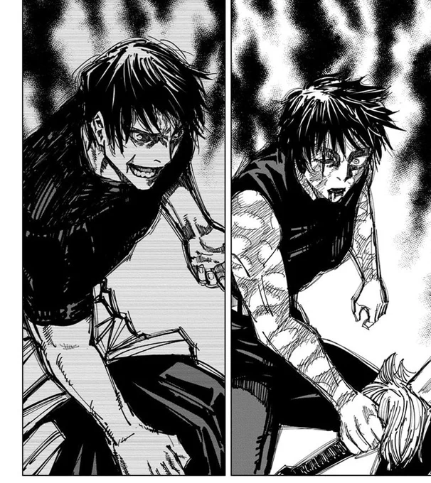 jjk ch 149 spoilers 

Maki is so badass dude, these panels are driving me crazy- her being as strong and if not more than Toji just !!!!! Gives me goosebumps 