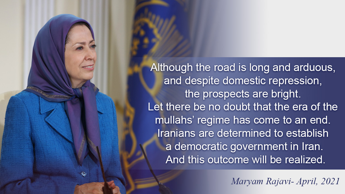 HODA_R's tweet photo. @Maryam_Rajavi Although the road is long and arduous, &amp; despite domestic repression, the prospects are bright. Let there be no doubt that the era of the mullahs’ regime has come to an end. Iranians are determined to establish a democratic government in #Iran. And this outcome will be realized. https://t.co/gjcX43PCvU