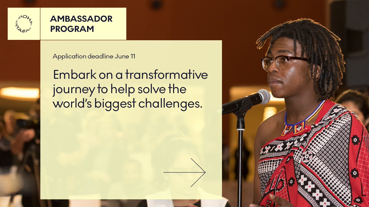 QMSA_Qatar's tweet photo. Are you part of the next generation of changemakers? Announcing the @DohaDebates Ambassador Program! 🌐

Learn from experts and community leaders and join a community working for global change. Apply today! https://t.co/5cWAPhygO6 https://t.co/y8pcE9eGze