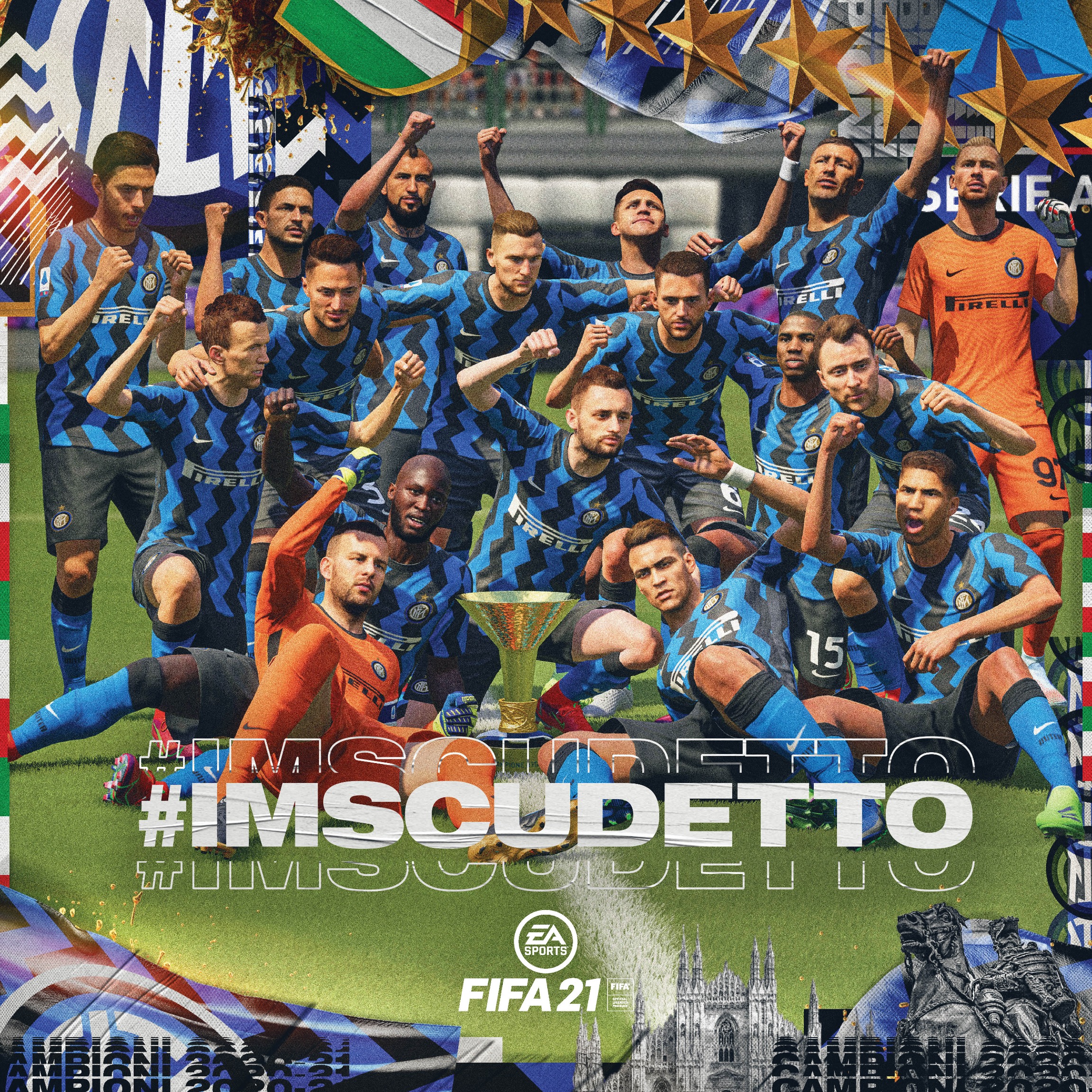 Inter on X: 🔥 CAMPIONI D'ITALIA 🔥 2020/21 @SerieA Champions 💪  #IMScudetto 🔵⚫ #FORZAINTER @EASPORTSFIFA  / X