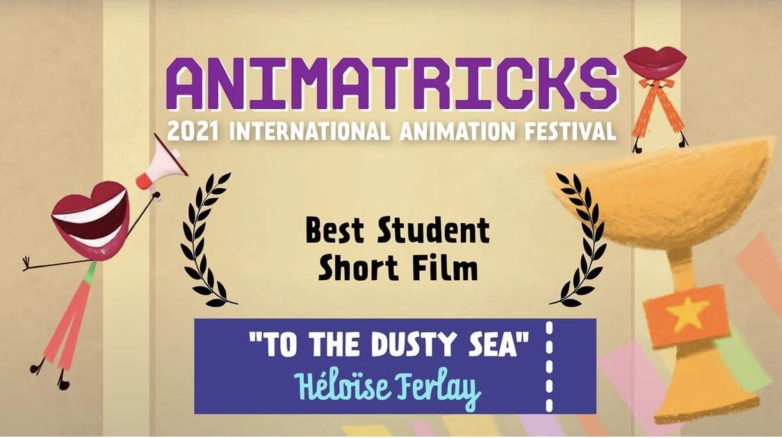 VivementLundi's tweet photo. 🏆Nouvelle distinction nordique pour « À la mer poussière » qui reçoit le Prix du meilleur film de fin d’études au festival #Animatricks d’Helsinki❣️🙏🤩🥳Bravo Héloïse ! #stopmotion #ENSAD https://t.co/ptgXjqTZ6B