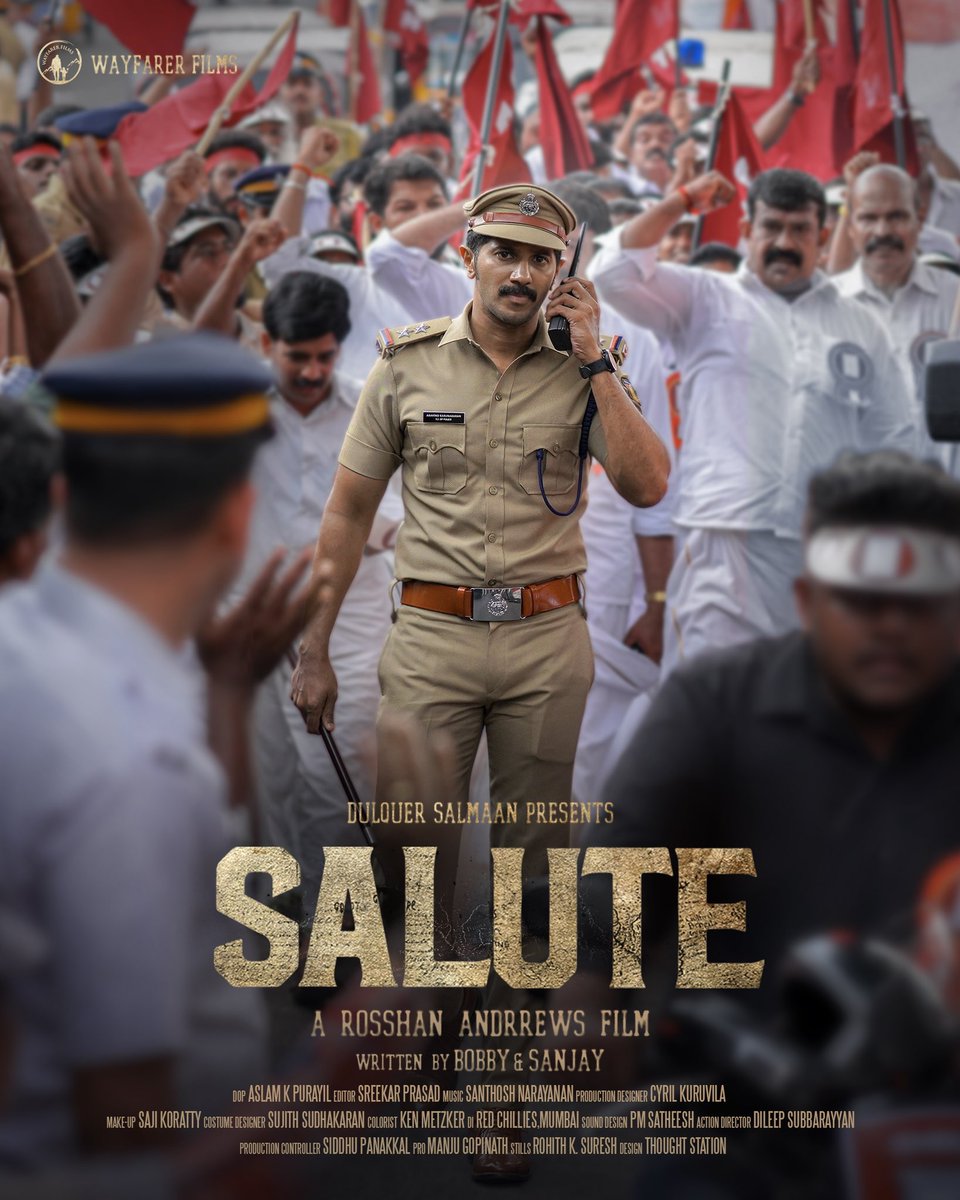 @dulquer 's #Salute

#DianaPenty
@Music_Santhosh @sreekar_prasad @salutemovie2021 @dqswayfarerfilm #RoshanAndrews #BobbySanjay #SaluteMovie #Santhoshnarayanan #Dq #sreekarprasad @DianaPenty