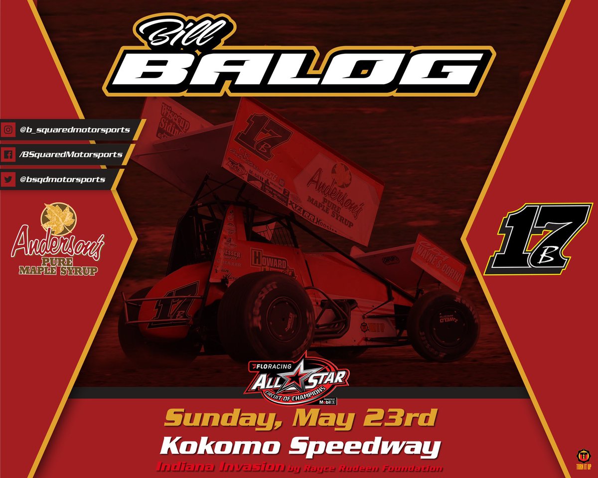 The <a href="/RayceRudeenFdn/">Rayce Rudeen Foundation</a> #IndianaInvasion isn’t over yet! The @ASCoC head to <a href="/kokomospeedway/">Kokomo Speedway</a> tonight for their final stop with $26,000 on the line for tonight’s feature!

Tune into <a href="/FloRacing/">FloRacing</a> at 6:00PM (EST)! 🏁
#NorthPoleNightmare #FloAllStars #GYATK