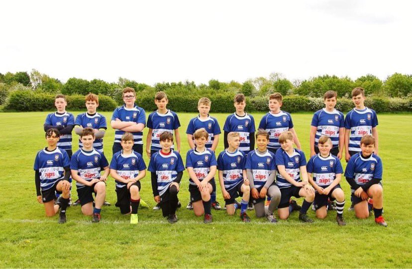 Today, Mansfield U12s had their final game of the season against <a href="/newarkrufc/">Newark Rugby Club</a> 🤍💙🤍💙
