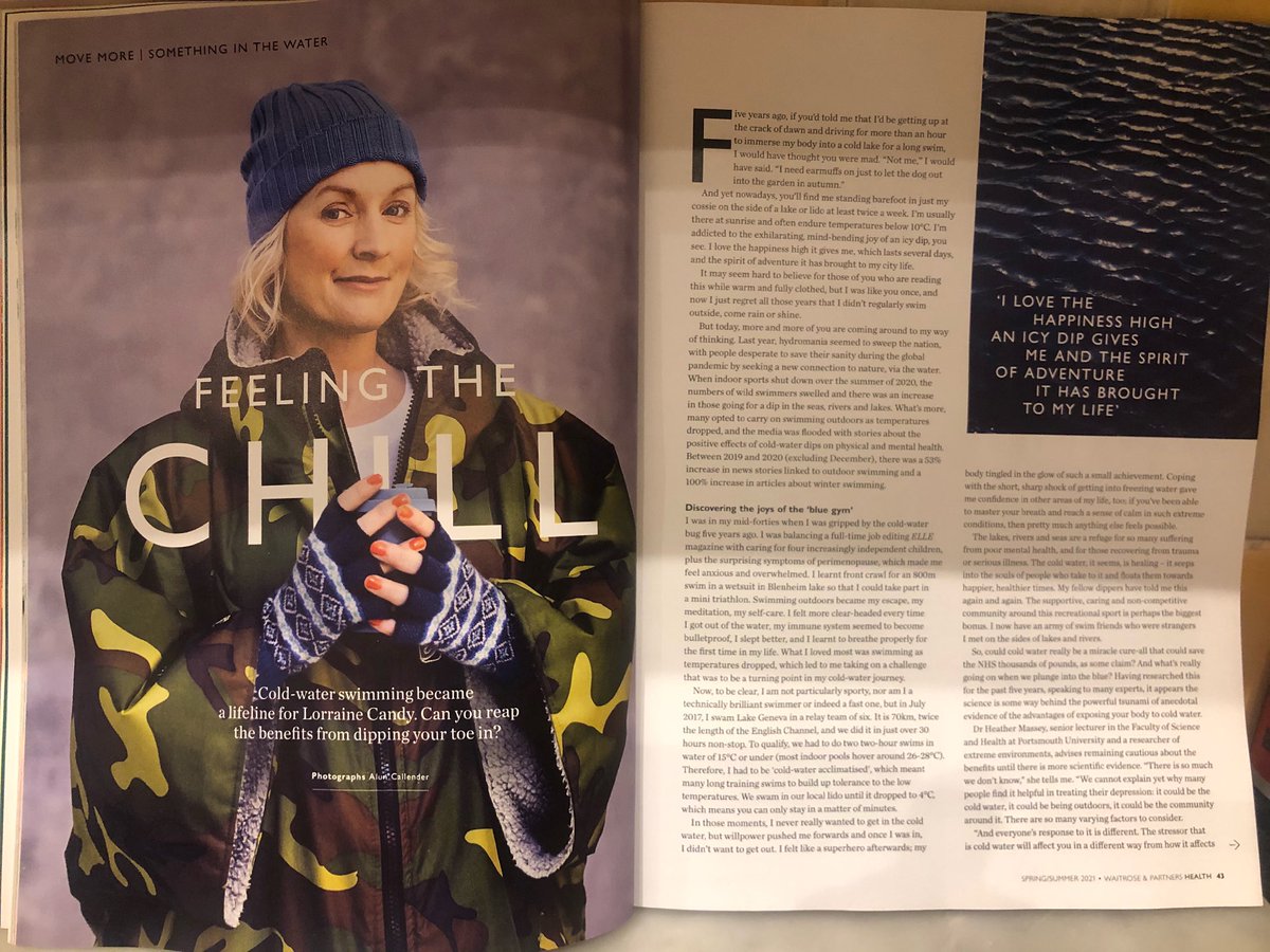 sea_clearly's tweet photo. If you haven’t already done so pick up a copy of this month’s @waitrose Health magazine - interesting article on the benefits of dipping. 😁🏊‍♀️☀️

#seaclearly #bluehealth #bluemind #dipping #benefits #mindhealth https://t.co/LidssNKgI5