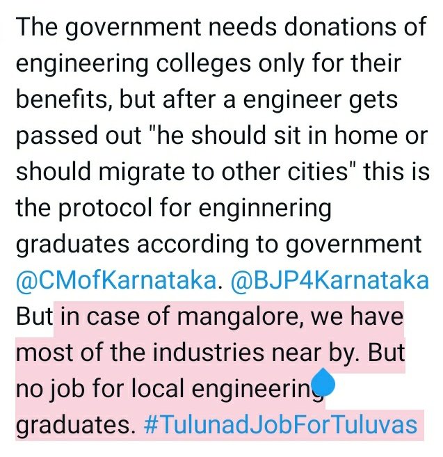 JAGADEE99450660's tweet photo. #TulunadJobForTuluvas Just look at youths of tulunadu its your responsiblity to take care of them. @CMofKarnataka @nalinkateel  @KotasBJP @AngaraSBJP @s__matandoor https://t.co/O2IOeoXxZn
