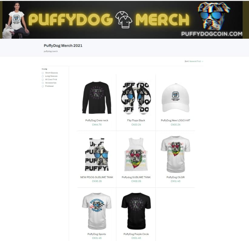 PuffyDogCoin's tweet photo. PUFFYDOG MERCH IS NOW AVAILABLE :
๐https://t.co/P8GjAsaAYu
#dogs #weed #hiphop #cryptocurrency #memecoin #smoke #rap #bitcoin #blockchain #bsc #altcoins #WarOnRugs #puffy #cryptomoonshots #satoshistreetbets #Puffypack $PUFFY https://t.co/W5XEvHer23