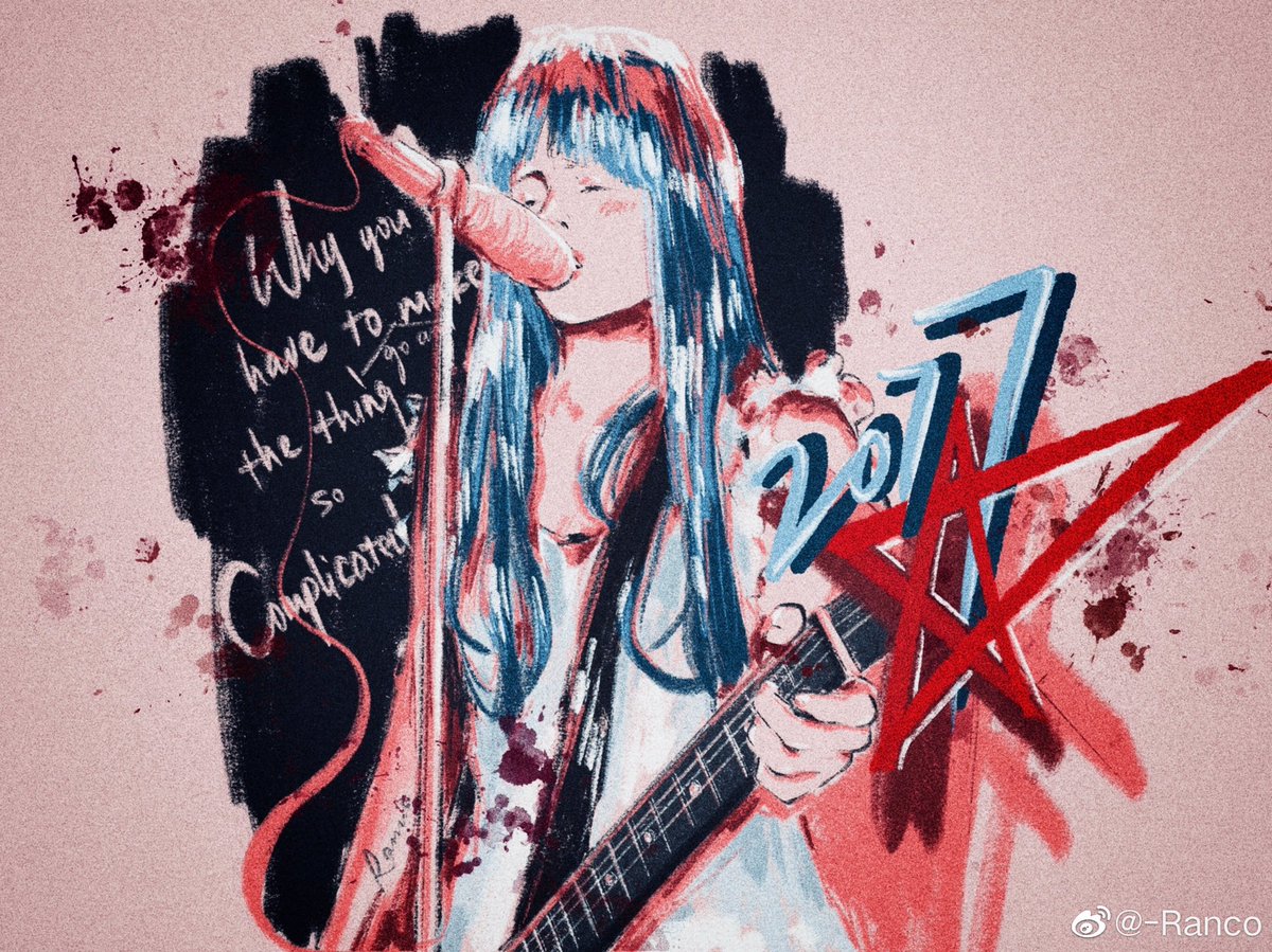 Star_in_Tokyo's tweet photo. Drawing of @AvrilLavigne by Chinese little black star Ranco on Weibo😍 https://t.co/xIaMaCKccA