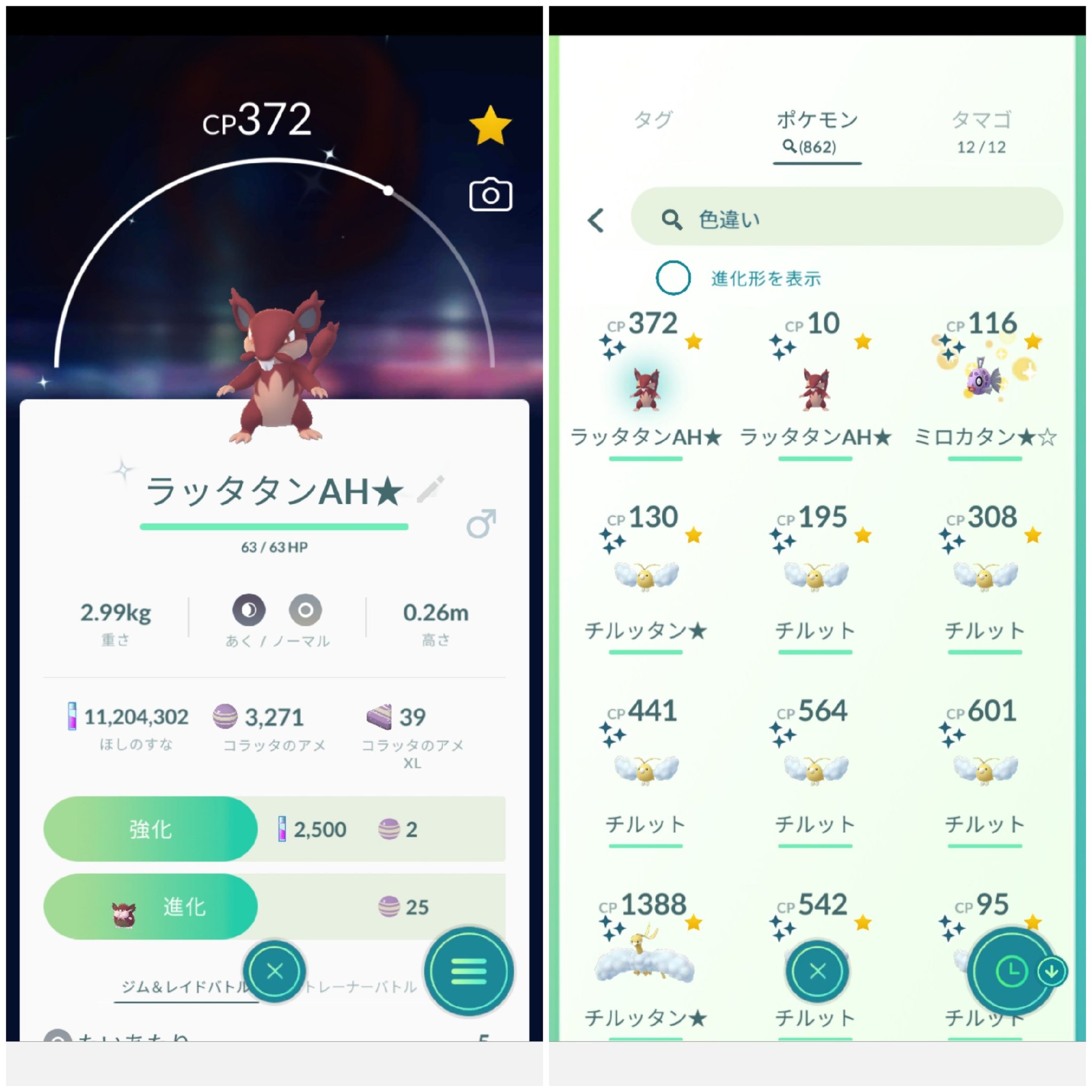 Amazinghisa Twitter પર 今日のポケモンgo活動 またアローラコラッタ光った 相棒をシュシュプにして ふしぎなはこを開封 フレフワンへ進化 レイドは千葉にてイベルタル 千葉産のなかなか良いイベルタルを捕獲 ポケモンgo アローラコラッタ 色違い