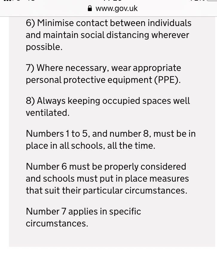 SafeEdForAll_UK's tweet photo. @DrZoeHyde Yes, no change since issuing the order of full return for all in September 2020 with the following ‘robust’ system of controls which allows bubbles of 300, no SD, no masks, no ventilation monitoring and lunches eaten indoors seated at bench tables https://t.co/bbVyma2RdS
